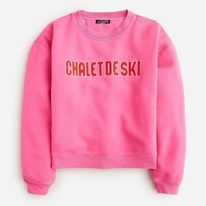 J. Crew Vibrant Pink Chalet Sweatshirt